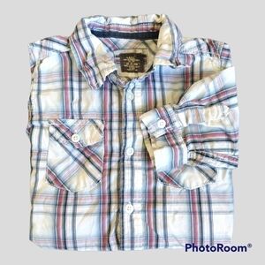 L.O.G.G label of graded goods button up shirt long sleeve size 12-18 months